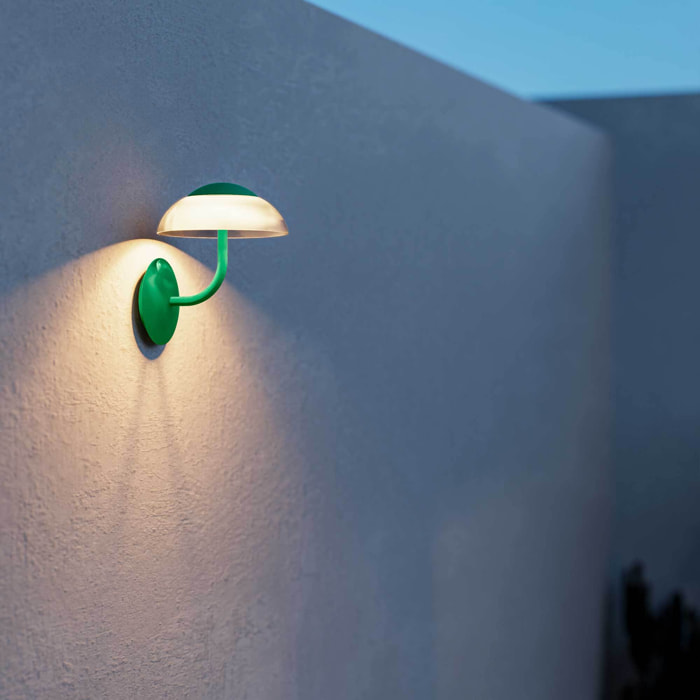 Forlight EcliptaII aplique exterior en color verde con led blanco cálido 3000K