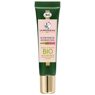 La Provençale Peptide-Eclat - Soin Yeux Rose Booster d'Eclat Anti-fatigue - Olive violette - Peptides & Pigments lumineux - 15ml