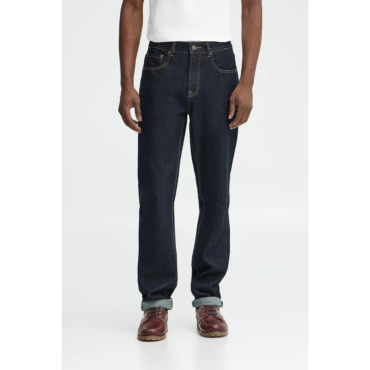 Jeans in denim blu medio regular fit con logo Polo Club