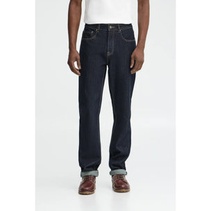 Jeans in denim blu medio regular fit con logo Polo Club