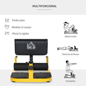 Máquina Sissy Squat para Sentadillas Flexiones Abdominales 50x97x56,5cm Amarillo