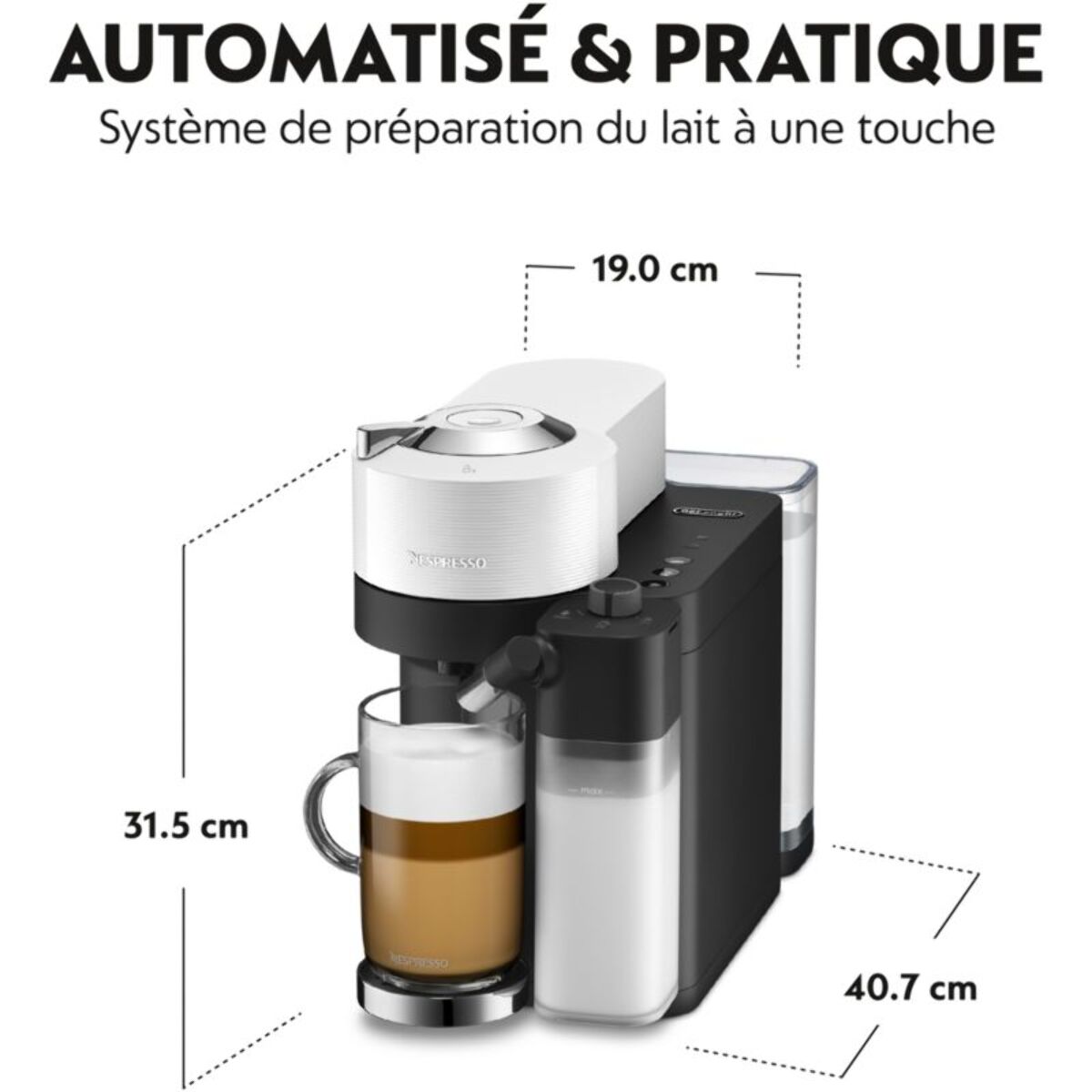 Nespresso DELONGHI Vertuo Lattissima Blanc ENV300.W