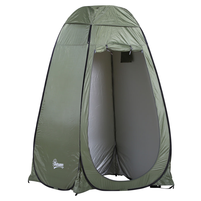 Carpa Vestidor de Poliéster Oxford Metal 1,2x1,2x1,9m Verde