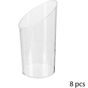 8 verrines bisautés plastique