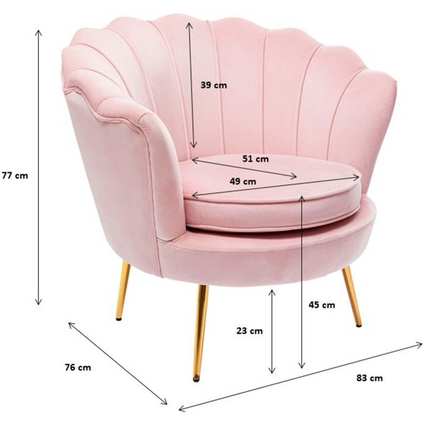 Fauteuil Water Lily Flower Fever jaune Kare Design