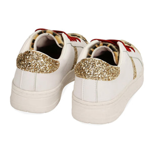 Sneakers bianco/leopard