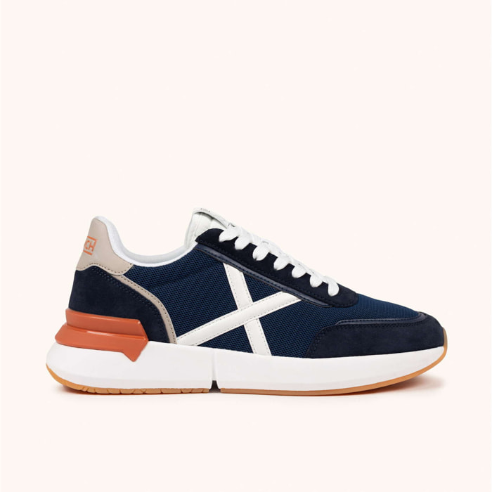 Sneakers Deportivas Azul Marino y Naranja | MUNICH VERSUS 116