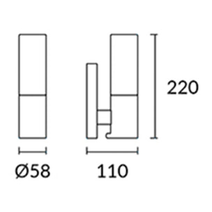 LEDS C4 Baño Aplique Ip44 Dresde On E14 40W