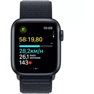 Montre connectée APPLE WATCH SE 44mm Minuit/Encre Violette Loop Cellu