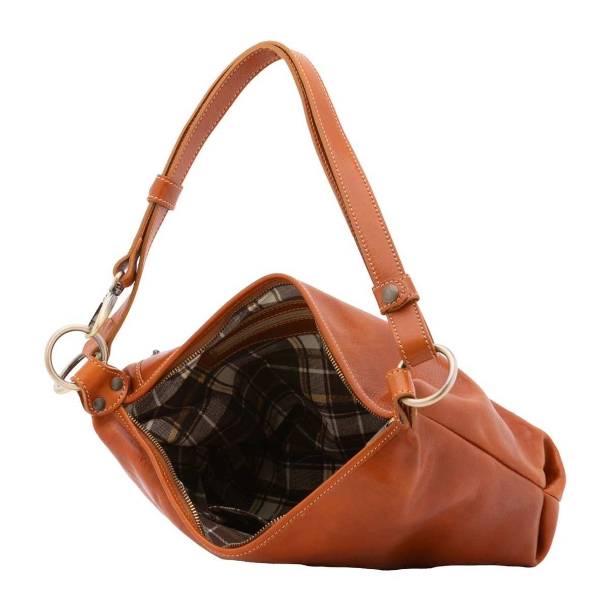Borsa a spalla da donna - Modello False - 100% pelle - 38.0 x 23.0 x 10.0 cm