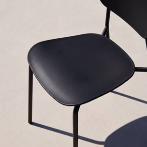 Chaise de jardin empilable acier et plastique (lot de 4) LIVA