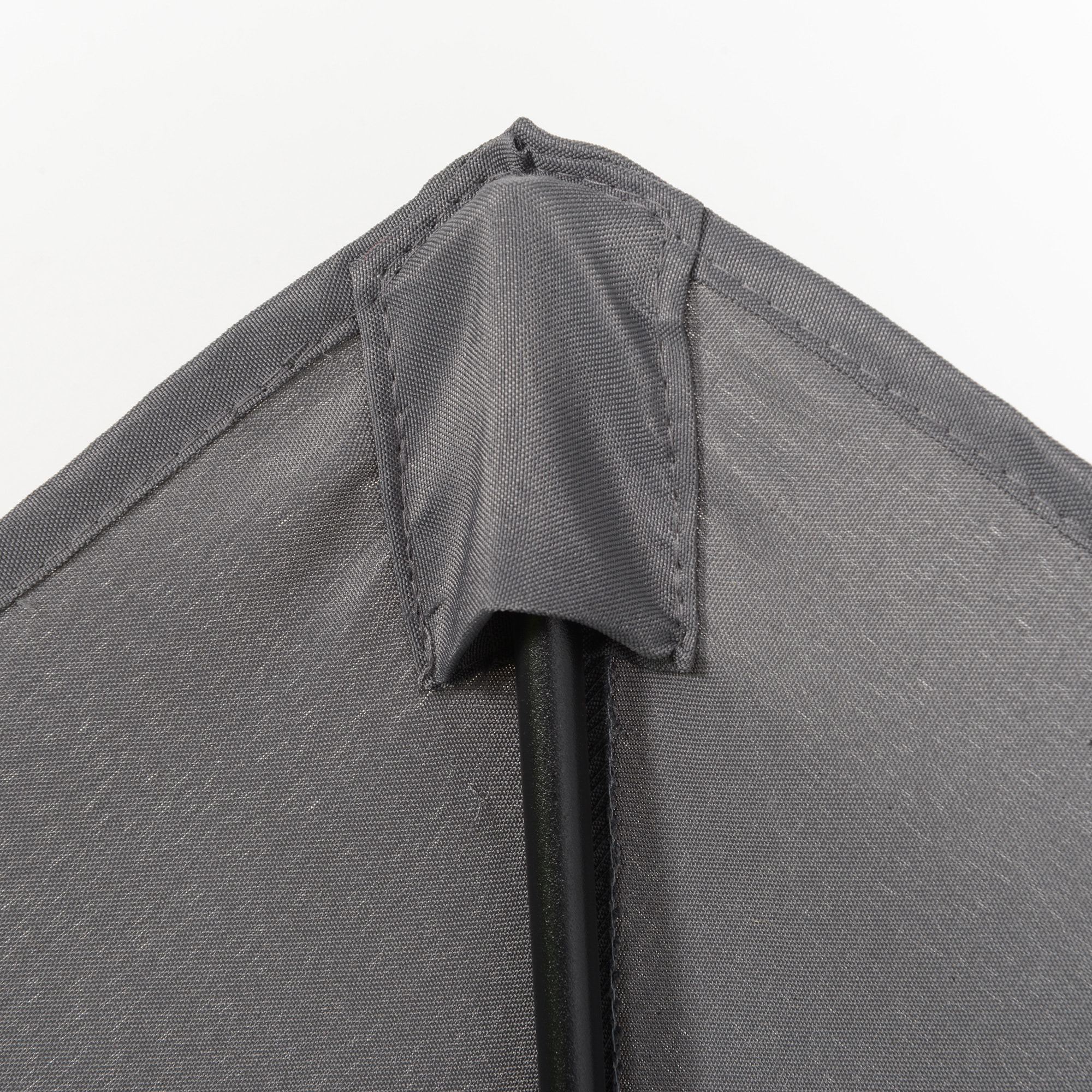 Sombrilla de Terraza Exterior Ø2x2 m Parasol de Terraza Exterior con Techo de Ventilación y Poste Desmontable de Aluminio Sombrilla para Jardín Patio Gris Oscuro