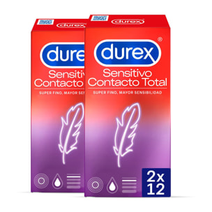 PRESERVATIVOS SENSITIVO CONTACTO TOTAL - 24 CONDONES