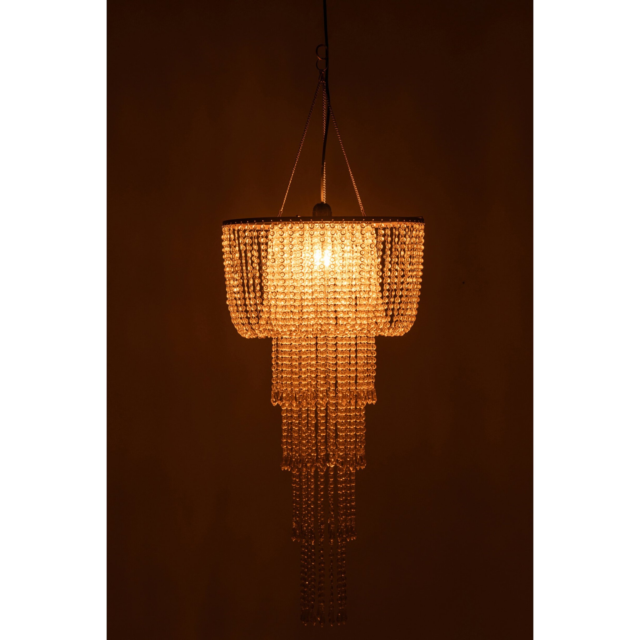 J-Line abat-jour chandelier perles - doré - small