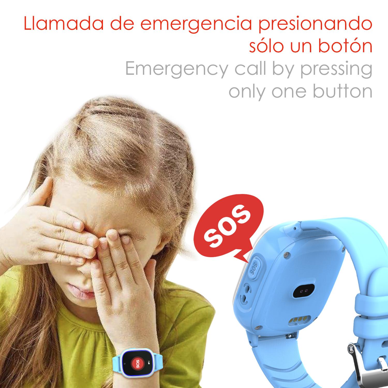 DAM Smartwatch TD31 GPS, LBS, WiFi. Localizador especial para niños. Con cámara, llamada SOS, alarma. 4,1x1,55x5,5 Cm. Color: Rosa