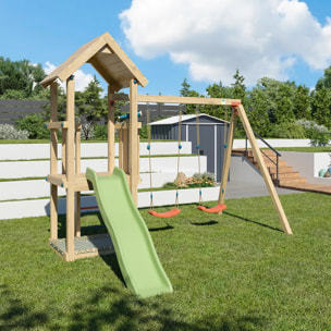 Aire de jeux bois 1,90 m EASY XPLORER 2 - 6 enfants