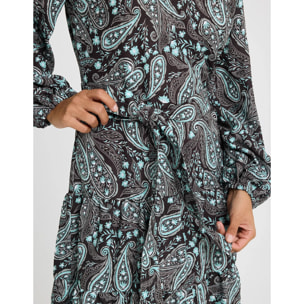 Vestido Midi Vaporoso Negro - Lunarda