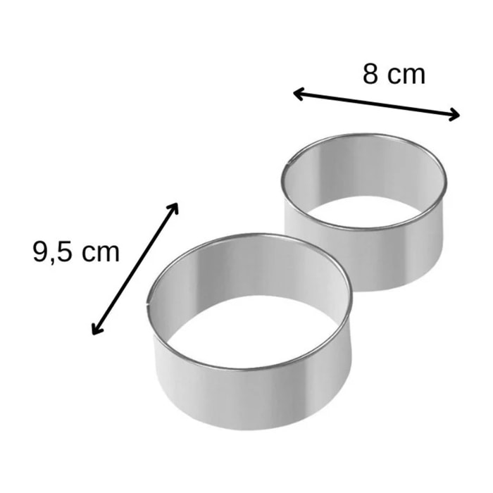 Lot de 2 emporte-pièces ronds pour beignet Zenker Emporte-pièces