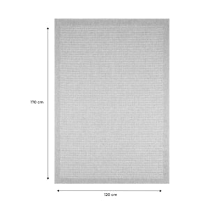 Tapis intérieur/extérieur effet toile de jute beige FINCH