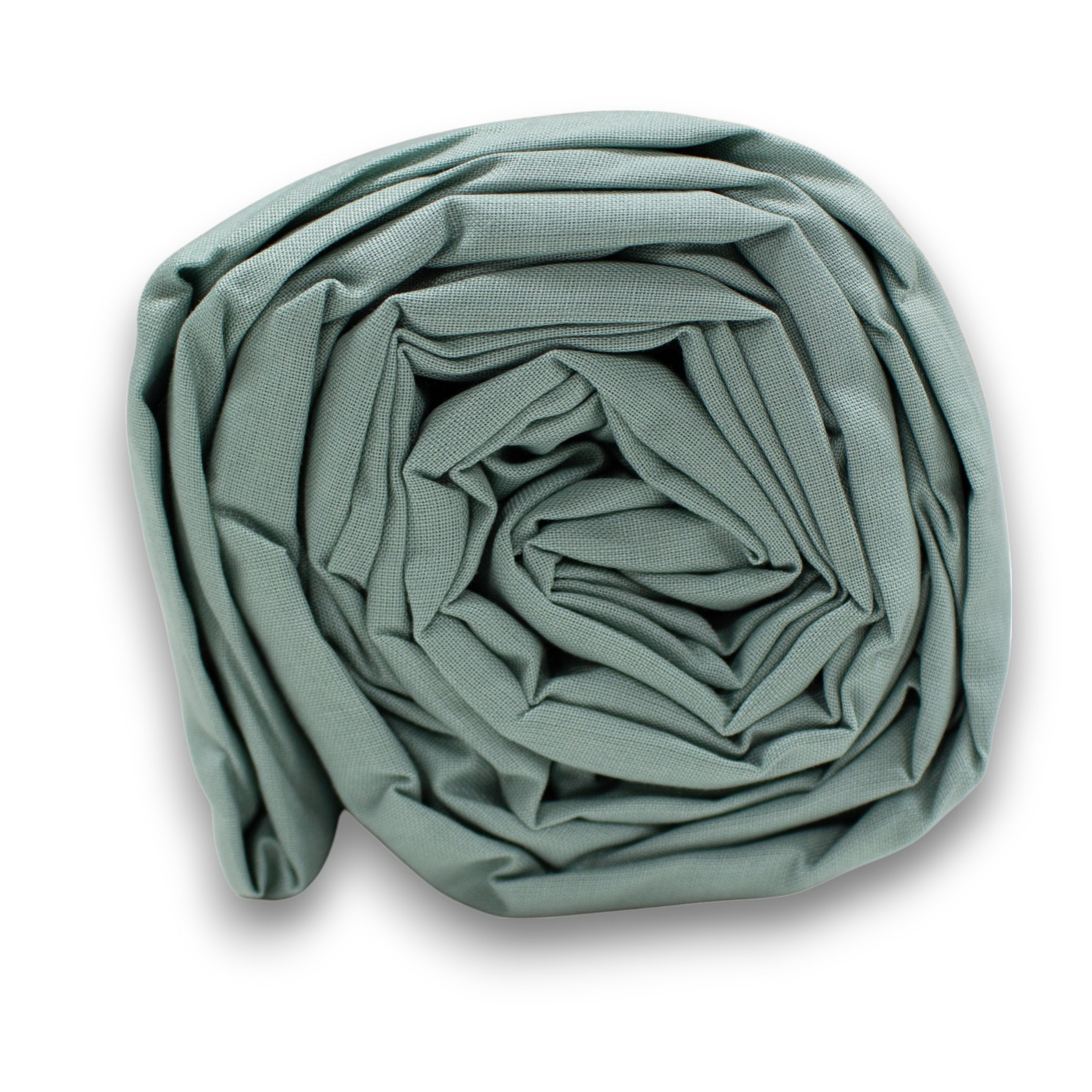 LENZUOLO SOTTO CON ANGOLI LETTO SINGOLO IN COTONE 60 FILI TINTA UNITA SALVIA H.30