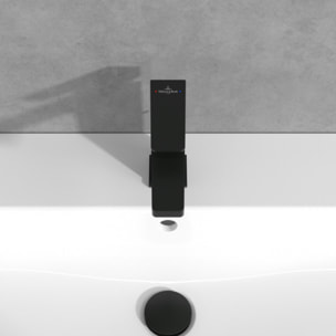 Mitigeur lavabo Architectura Square avec tirette Noir mat
