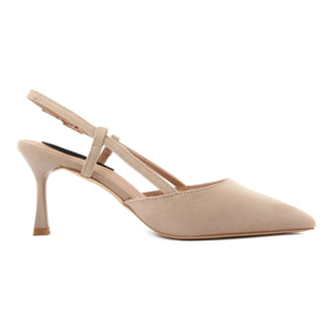 Slingback Donna colore Beige-Altezza tacco:8cm
