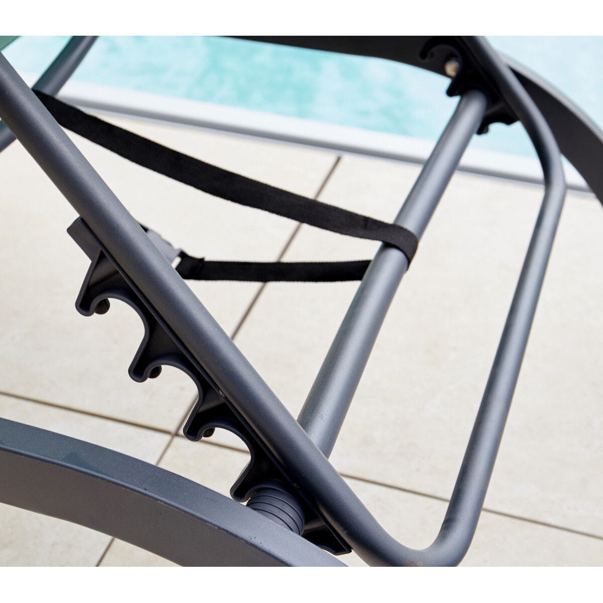 Transat de jardin en acier - gris anthracite - GOZO