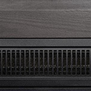 Chimenea Eléctrica 1800W Chimenea Decorativa con Efecto de Llama Mando a Distancia Temporizador Semanal Protección Contra Sobrecalentamiento para Sala 30 m² Gris Oscuro