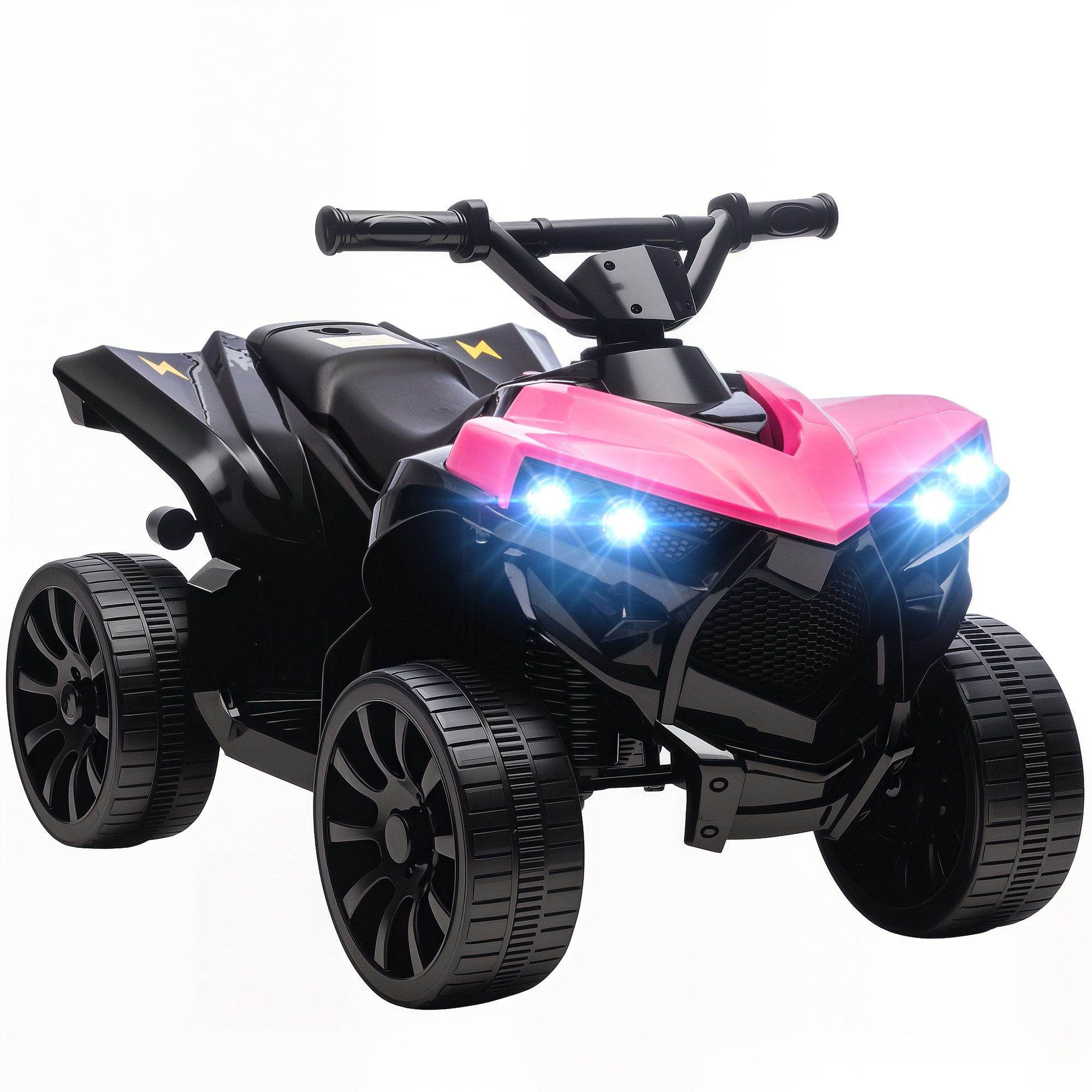 Quad électrique enfant 6V 3Km/h max. phares LED effet sonore marche AV AR rose