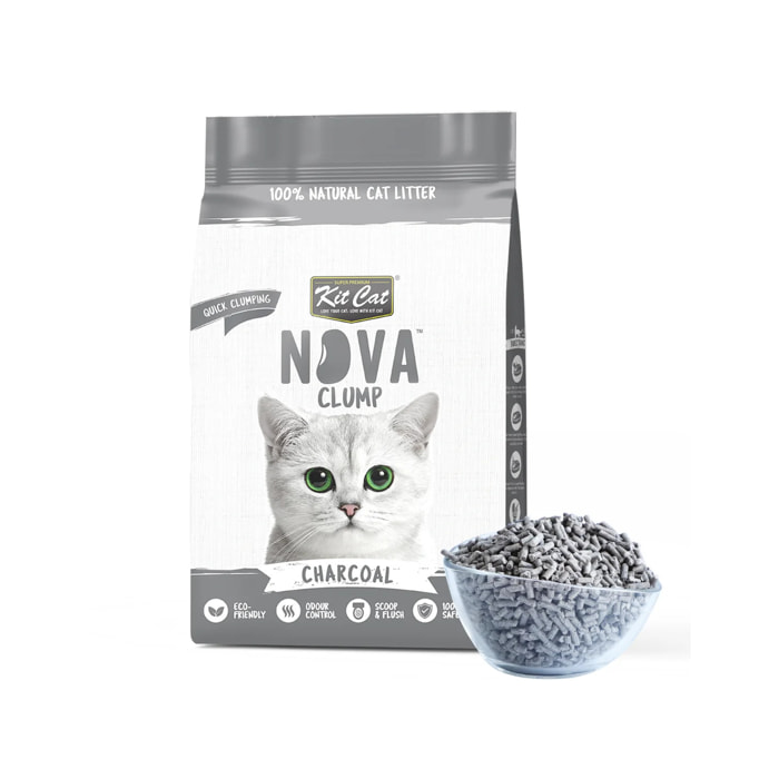 Kit Cat Arena Eco Nova - Charcoal 7 L Arena para gatos