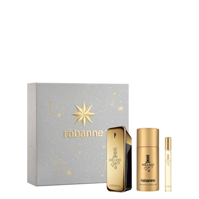 1 Million - Coffret Eau de Toilette 100 ml + Deodorant 150 ml + Vaporisateur de voyage 10 ml