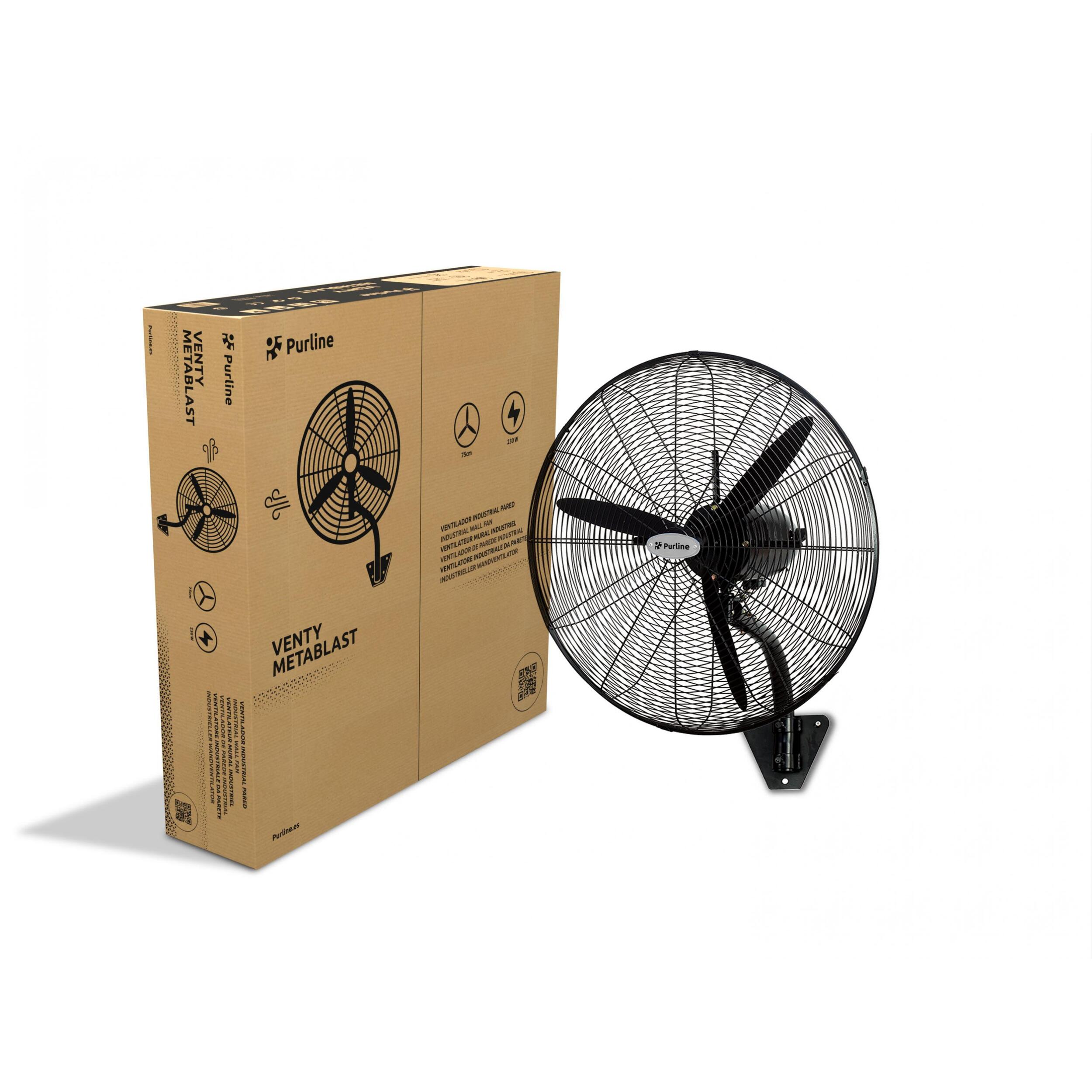 Ventilador Industrial de pared 230W con aspas de aluminio VENTY METABLAST PURLINE