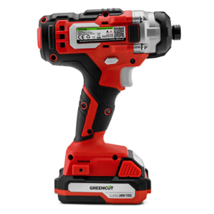 Atornillador de impacto de batería de 20V, velocidad 3500rpm, 130N.m - Greencut ATD200L