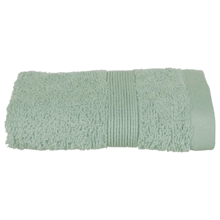 Serviette invité "Essentiel" - coton 450 gr/m² - vert céladon 30x50 cm