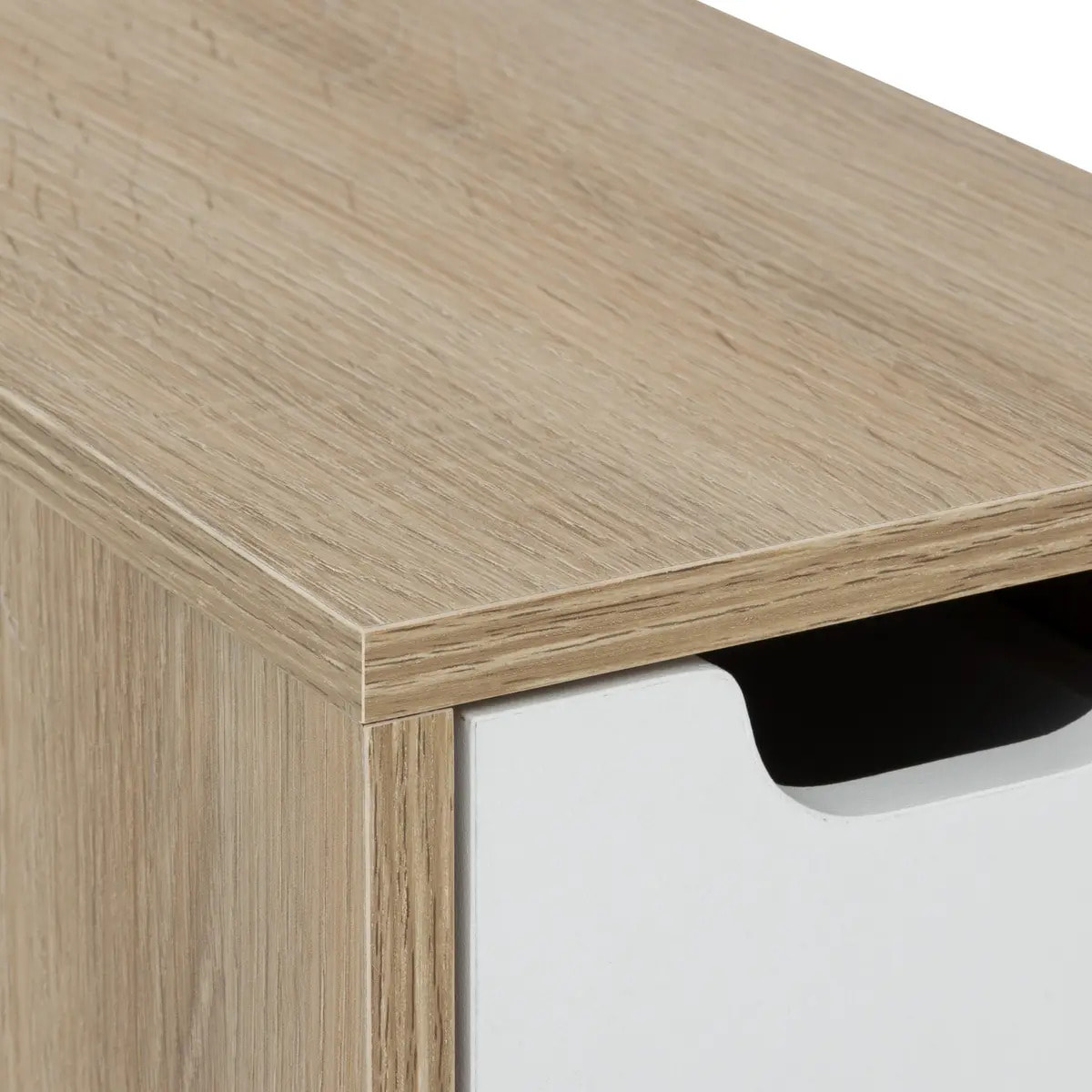 Meuble de rangement Eat up blanc et bois
