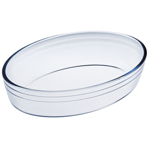 Fuente ovalada 35x24x6cm 3 litros borosilicato Mediterráneo