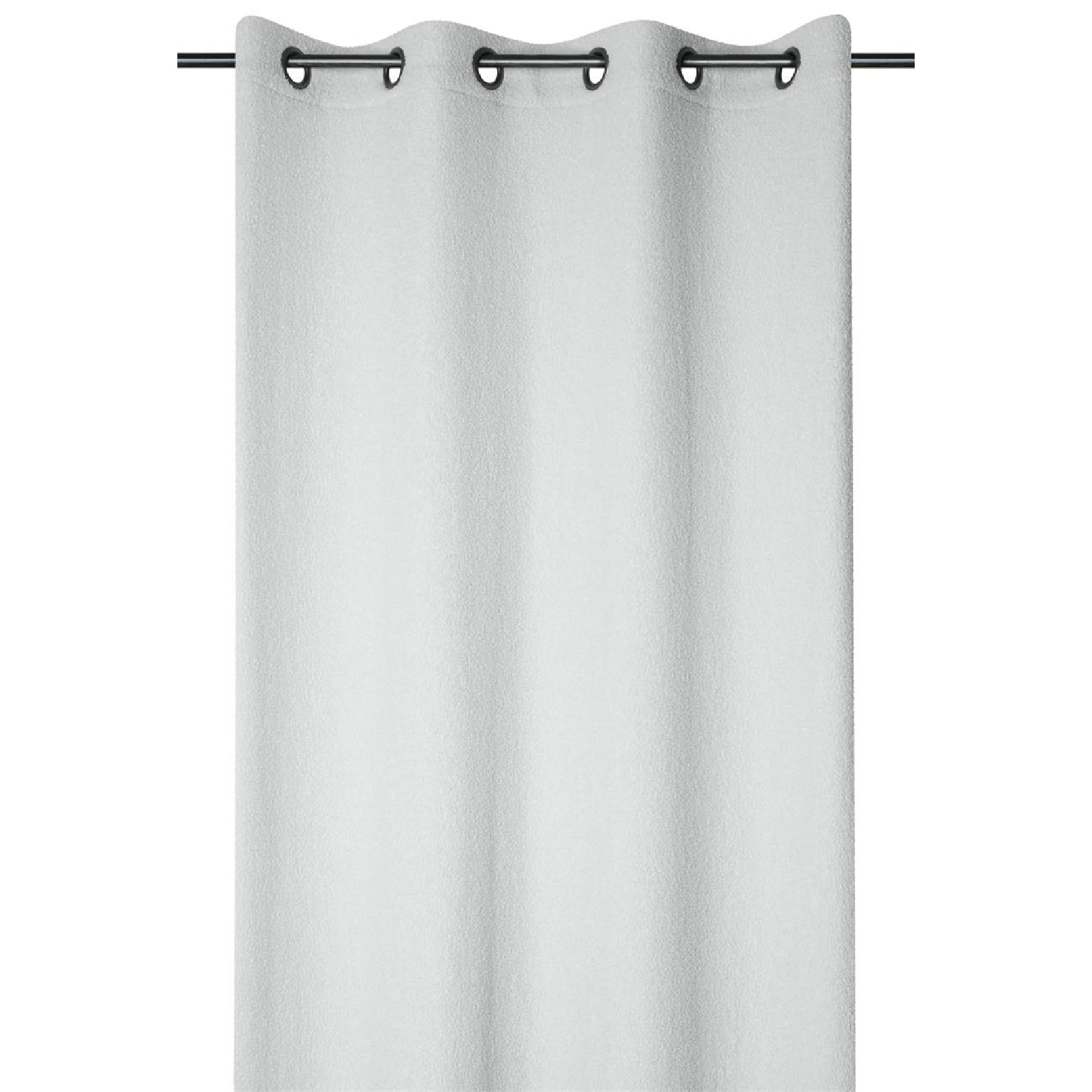 Rideau à oeillets doux  - Effet bouclette - Ecru