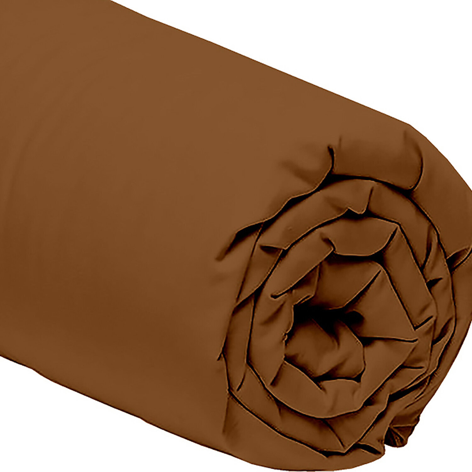 Drap housse 100% percale de coton 80fils - ocre