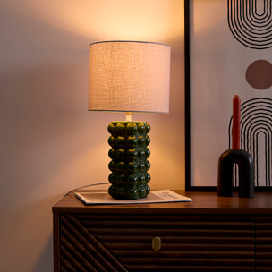 Lampe Ceramique Vert Foret