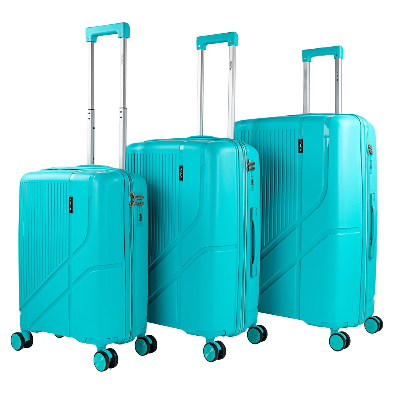 Juego De Maletas Rígidas Pp Itaca 761300 Viaje Pp Itaca Online Turquesa