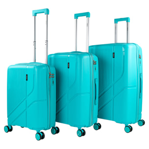 Juego De Maletas Rígidas Pp Itaca 761300 Viaje Pp Itaca Online Turquesa