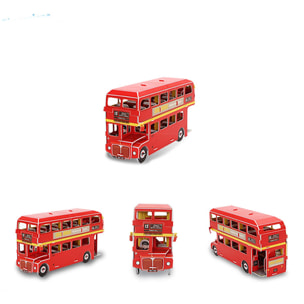 Puzzle 3D di autobus a due piani di Londra 19,7x6,1x10x8 cm.