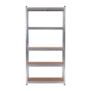 Scaffali in metallo 5 ripiani 150x75x30cm Set da 2