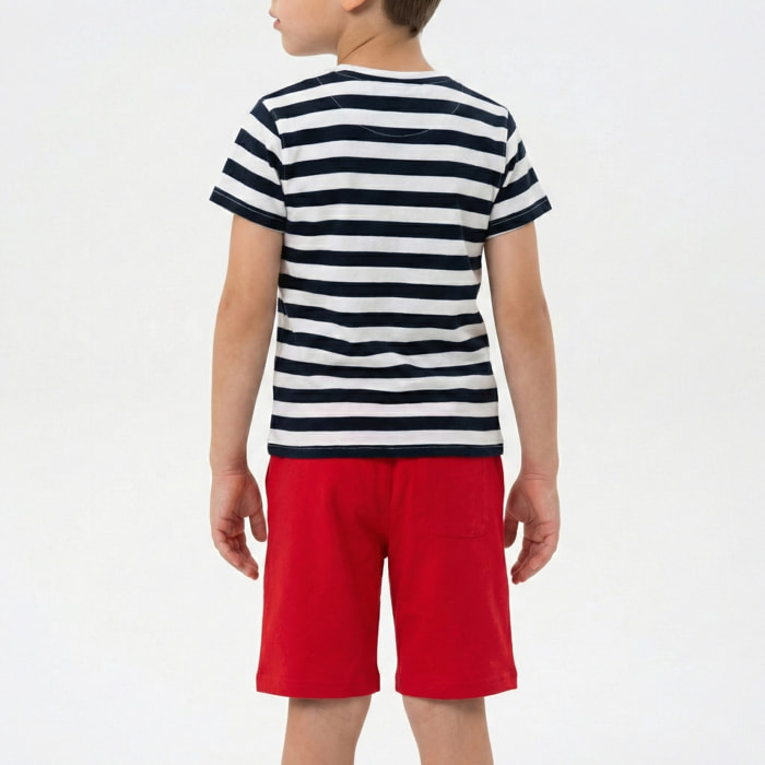 Set t-shirt e bermuda jersey