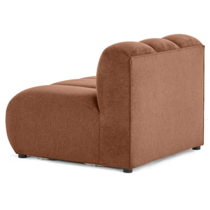 Debbie - module d'assise sans accoudoirs en tissu texturé - Terracotta