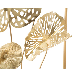 PANNELLO IN FERRO GOLD FLOWERS CM 50X5X50