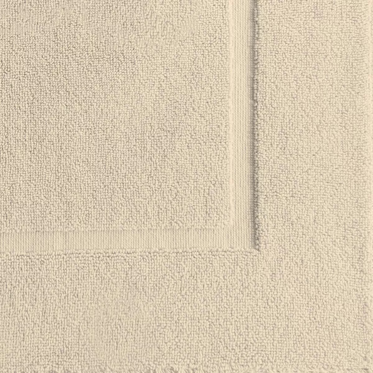Tapis de bain pur coton 850 g/m² uni beige Vitae stone