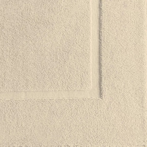 Tapis de bain pur coton 850 g/m² uni beige Vitae stone