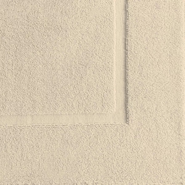 Tapis de bain pur coton 850 g/m² uni beige Vitae stone