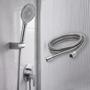 Flexible de douche MSV Teddy 1,50 m Ø14 mm – Double verrouillage anti-torsion – Chrome